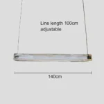 ⁦نجف كلاسيك اسود لون الانارة اصفر 18 واط قطر 140 سم⁩ - الصورة ⁦4⁩