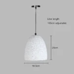 ⁦علاقي مودرن ابيض E27*1L قطر 200 ملم⁩ - الصورة ⁦2⁩