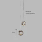 ⁦نجف مودرن ذهبي لون الانارة 3 اضاءات 7 واط مجوز⁩ - الصورة ⁦3⁩