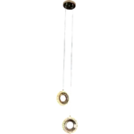 ⁦نجف مودرن ذهبي لون الانارة 3 اضاءات 7 واط مجوز⁩ - الصورة ⁦2⁩