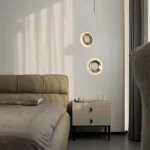 نجف مودرن ذهبي لون الانارة 3 اضاءات 7 واط مجوز