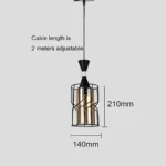 ⁦نجف مودرن اسود E27*1 مفرد⁩ - الصورة ⁦2⁩