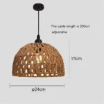 ⁦علاقي خيزران E27*1L قطر 240 ملم⁩ - الصورة ⁦2⁩