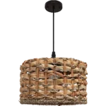 ⁦علاقي قش بني E27*1L قطر 24 سم⁩ - الصورة ⁦2⁩