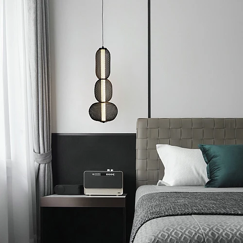 HA-D6409-500-BK-(22)-500x500 نجف مودرن اسود لون الانارة 3 اضاءات 15 واط قطر 500 ملم - الصورة 1