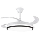 ⁦نجف مروحة ابيض لون الانارة 3اضاءات (75 واط ) قطر 50 سم⁩ - الصورة ⁦2⁩