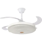 ⁦نجف مروحة ابيض لون الانارة 3اضاءات (75 واط ) قطر 50 سم⁩ - الصورة ⁦2⁩