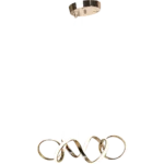 ⁦علاقي مودرن ذهبي لون الانارة 3اضاءات واط 55⁩ - الصورة ⁦2⁩