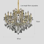 ⁦نجف شمعدان 780 قطر 950 ملم E14*18L سم⁩ - الصورة ⁦5⁩