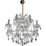 ⁦نجف شمعدان فضي الارتفاع 600 القطر700 E14*8L⁩ - الصورة ⁦2⁩