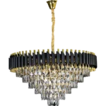 ⁦نجف مودرن اسود مع ذهبي قطر 80 سم E14⁩ - الصورة ⁦7⁩