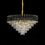 ⁦نجف مودرن اسود مع ذهبي قطر 80 سم E14⁩ - الصورة ⁦6⁩