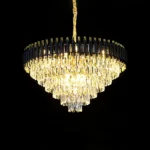 ⁦نجف مودرن اسود مع ذهبي قطر 80 سم E14⁩ - الصورة ⁦5⁩