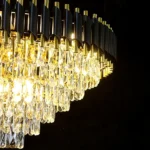 ⁦نجف مودرن اسود مع ذهبي قطر 80 سم E14⁩ - الصورة ⁦3⁩