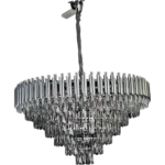 ⁦نجف مودرن فضي قطر 80 سم E14⁩ - الصورة ⁦4⁩