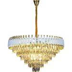 ⁦نجف مودرن ابيض مع ذهبي E14 80 سم⁩ - الصورة ⁦6⁩