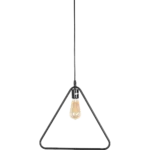 ⁦إنارة معلقة شكل مثلث خامة استيل قوية لون اسود فاخر بتصميم عصري⁩ - الصورة ⁦3⁩