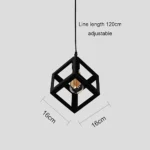 ⁦إنارة معلقة مفرد لون الشكل اسود تصميم عصري وفاخر⁩ - الصورة ⁦3⁩