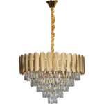 ⁦نجف مودرن ذهبي 600 E14*9⁩ - الصورة ⁦2⁩