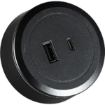 ⁦راس فيش مجرى دائري اسود USB مع TYPE-C توفل⁩ - الصورة ⁦2⁩