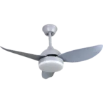 ⁦مروحة سقف مودرن رمادي بإضاءة LED ذكية وريموت تحكم - 3 ألوان إنارة متغيرة⁩ - الصورة ⁦3⁩