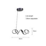 ⁦علاقي مودرن اسود لون الانارة 3 اضاءات واط 55⁩ - الصورة ⁦2⁩