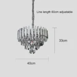 ⁦نجف مودرن فضي E14 40 سم⁩ - الصورة ⁦6⁩