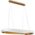 ⁦علاقي مودرن ذهبي لون الانارة 3 اضاءات 1000*350 95 واط⁩ - الصورة ⁦2⁩