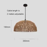 ⁦علاقي خيزران E27*1L قطر 350 ملم⁩ - الصورة ⁦4⁩