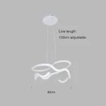 ⁦علاقي مودرن ابيض لون الانارة 3 اضاءات واط 105⁩ - الصورة ⁦2⁩