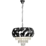 ⁦نجف مودرن فضي E14*5L قطر 40 سم⁩ - الصورة ⁦2⁩