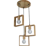 ⁦علاقي ثلاثي خشبي E27*3L⁩ - الصورة ⁦4⁩