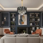 نجف مودرن اسود E14*5 مقاس 400 ملم