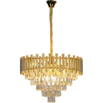 ⁦نجف مودرن ذهبي E14*9L مقاس 60 سم⁩ - الصورة ⁦2⁩