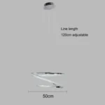 ⁦علاقي مودرن فضي لون الانارة 3 اضاءات 75 واط⁩ - الصورة ⁦2⁩