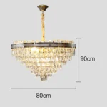 ⁦نجف مودرن ذهبي قطر 80 E14*15L سم⁩ - الصورة ⁦3⁩