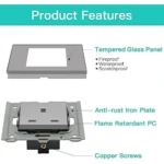 ⁦فيش جداري 13 امبير جرافيتي ذكي تحكم عن بعد WiFi سهل الاستخدام يعمل باللمس تحكم بالجوال متوافق مع اليكسا وجوجل هوم توفل⁩ - الصورة ⁦3⁩