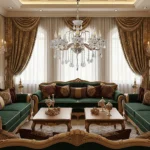 نجف مودرن شمعدان ذهبي + فضيE14*8