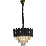 ⁦نجف مودرن غطاء اسود مع ذهبي 400 E14*5⁩ - الصورة ⁦3⁩