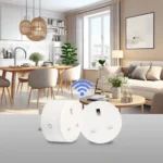 ⁦فيش تحويلة ثلاثي ذكي ابيض متنقل تحكم عن بعد WiFi سهل الاستخدام يعمل باللمس تحكم بالجوال متوافق مع اليكسا وجوجل هوم توفل⁩ - الصورة ⁦11⁩