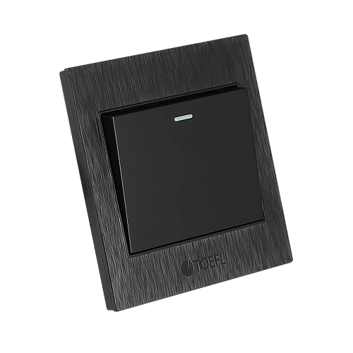 T1-11-BK (2)-500x500 مفتاح مفرد لون اسود حجري توفل - الصورة 1