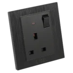 فيش ثلاثي مع مفتاح 13 امبير لون اسود حجري توفل