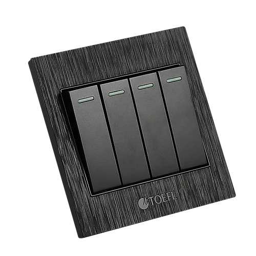 T1-41-BK (2)-500x500 مفتاح رباعي لون اسود حجري توفل - الصورة 1