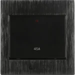 ⁦مفتاح مكيف مربع 45 امبير لون اسود حجري توفل⁩ - الصورة ⁦2⁩