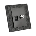 فيش منفذ هاتف تليفون مع دش لون اسود حجري توفل