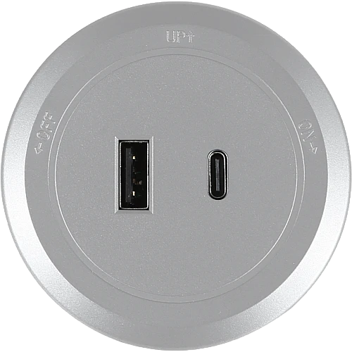 TF947R-USB+C-SL (5)-500x500w راس فيش مجرى دائري فضي USB مع TYPE-C توفل - الصورة 1