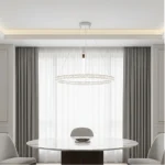 نجف مودرن ابيض لون الانارة 3 اضاءات 85 واط قطر 60 سم