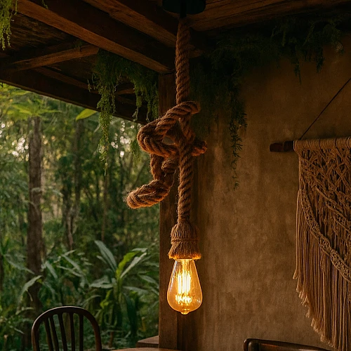 U8fCZMk79QdZWsdqot6hAvfYgl3EoWScH8jaUeydKGOashU2-500x500 نجفة حبال ريفية "غروب الغابة" – تصميم بوهيمي صناعي مفرد طول 2 متر قاعدة لمبة E27 - الصورة 1