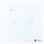 ⁦مفتاح ثنائي الذكي غطاء ابيض تحكم عن بعد WiFi سهل الاستخدام يعمل باللمس تحكم بالجوال متوافق مع اليكسا وجوجل هوم توفل⁩ - الصورة ⁦5⁩