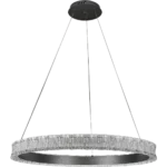 ⁦نجف مودرن فضي لون الانارة 3 اضاءات 105 واط قطر 80 سم⁩ - الصورة ⁦4⁩